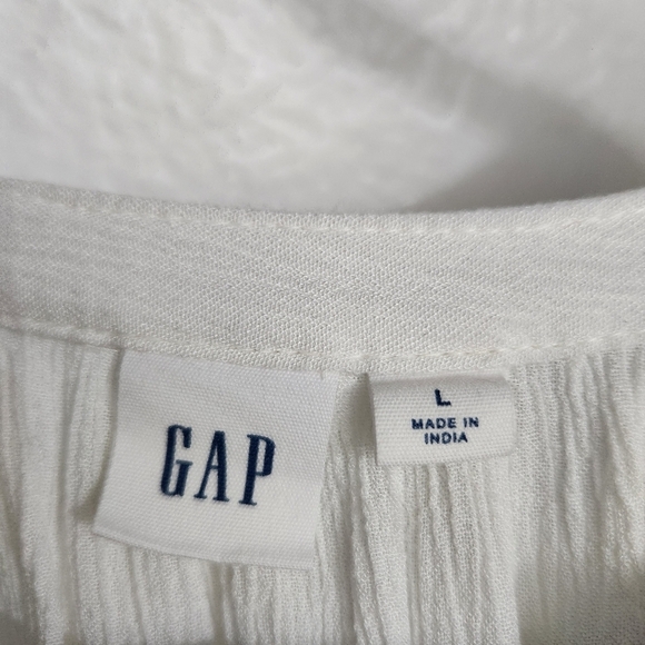 Gap Peasant Top Women's Size Large Crochet Lace - Picture 8 of 11